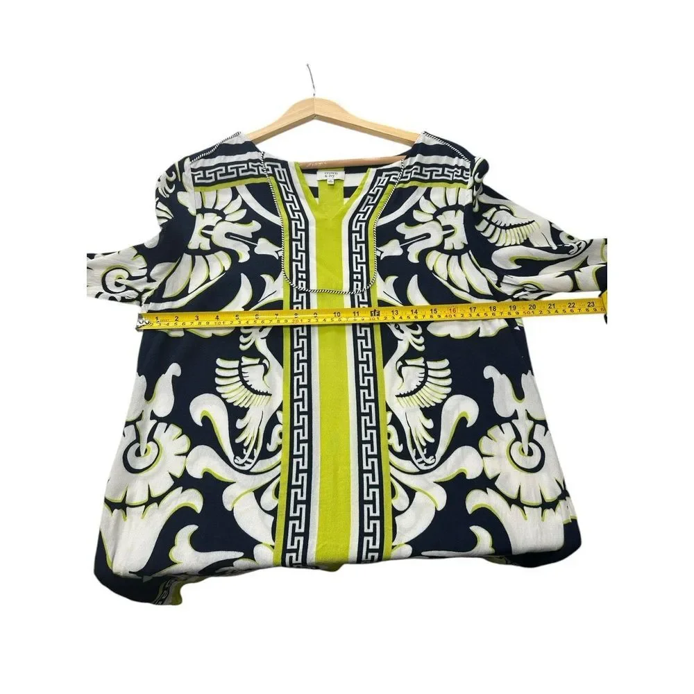 Crown & Ivy Peasant Tunic Womens Size 12 Resort Vacation Cottagecore Boho - Picture 3 of 8